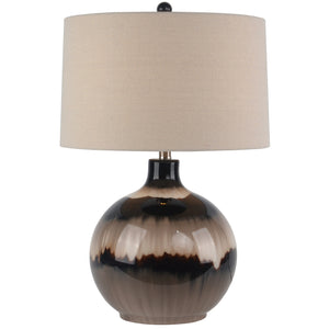 Sepia Shadows Table Lamp With Linen Shade_1026