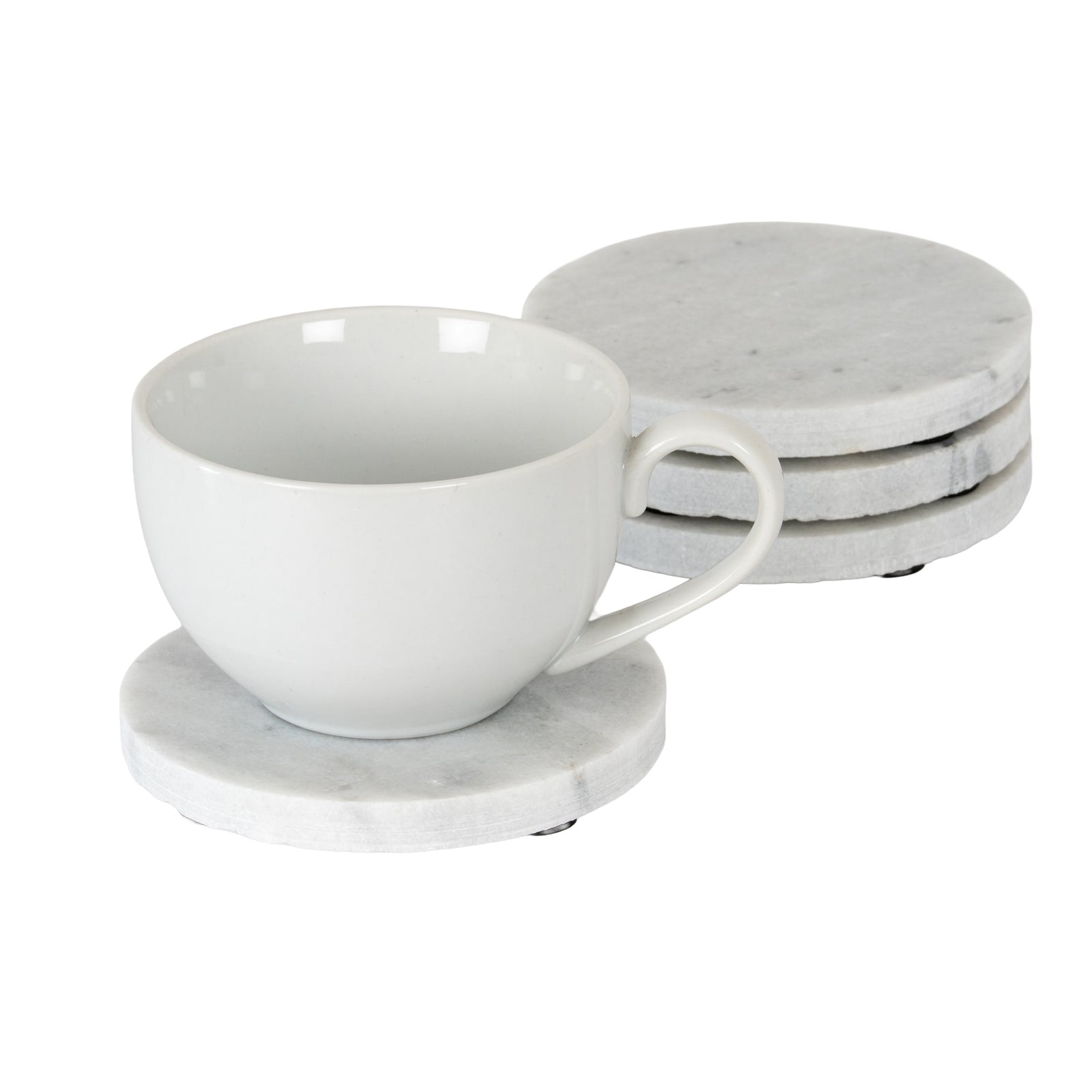 Set of Four Round Marble Coasters [cid:24696-a]
