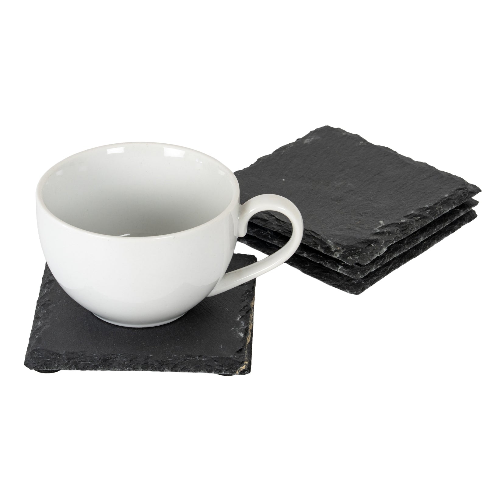 Set of Four Round Slate Coasters [cid:24700-a]