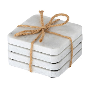 Set of Four Square Marble Coasters [cid:24695]