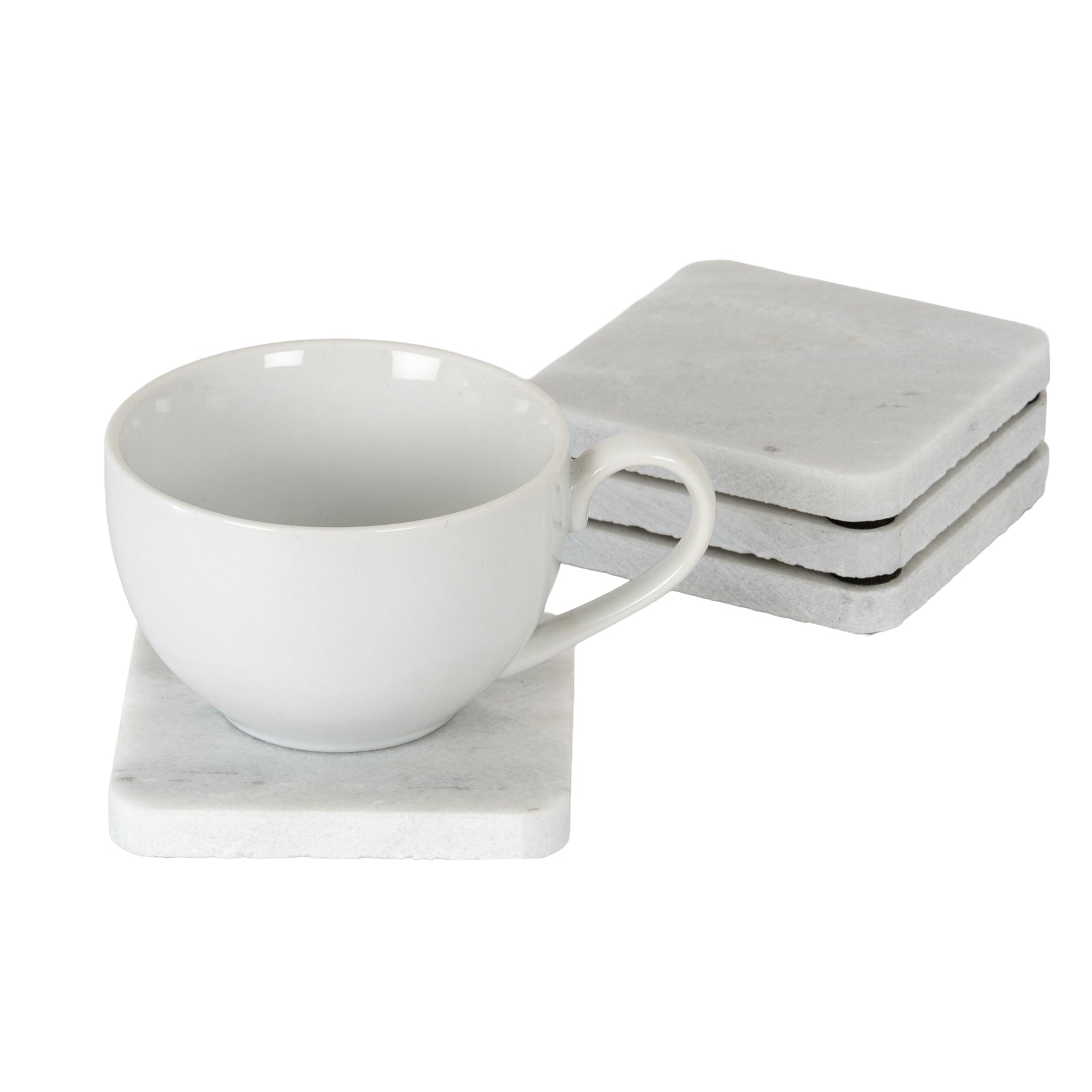 Set of Four Square Marble Coasters [cid:24695-a]