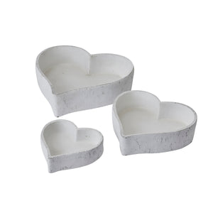 Set Of Three Large Matt White Ceramic Dishes_2978