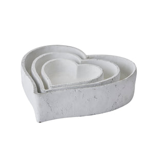 Set Of Three Large Matt White Ceramic Dishes_2977
