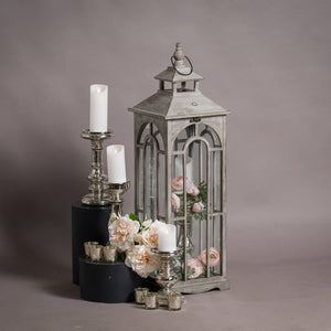 Set Of Three Wooden Lanterns With Archway Design_1046