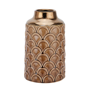 Seville Collection Small Caramel Scalloped Vase_3025