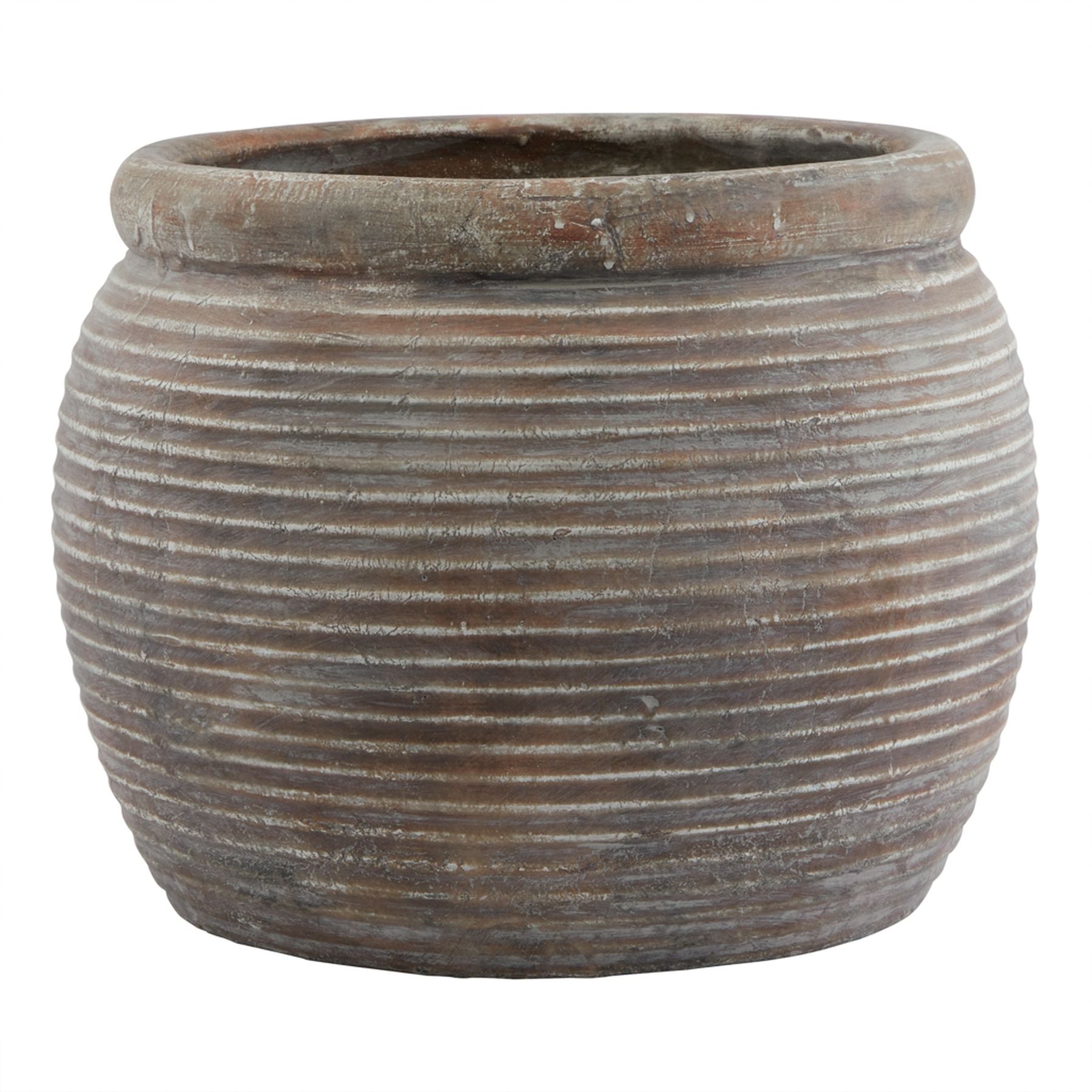 Siena Brown   Rimmed Large Plant Pot [cid:23301]