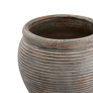Siena Brown   Rimmed Large Plant Pot [cid:23301-a]