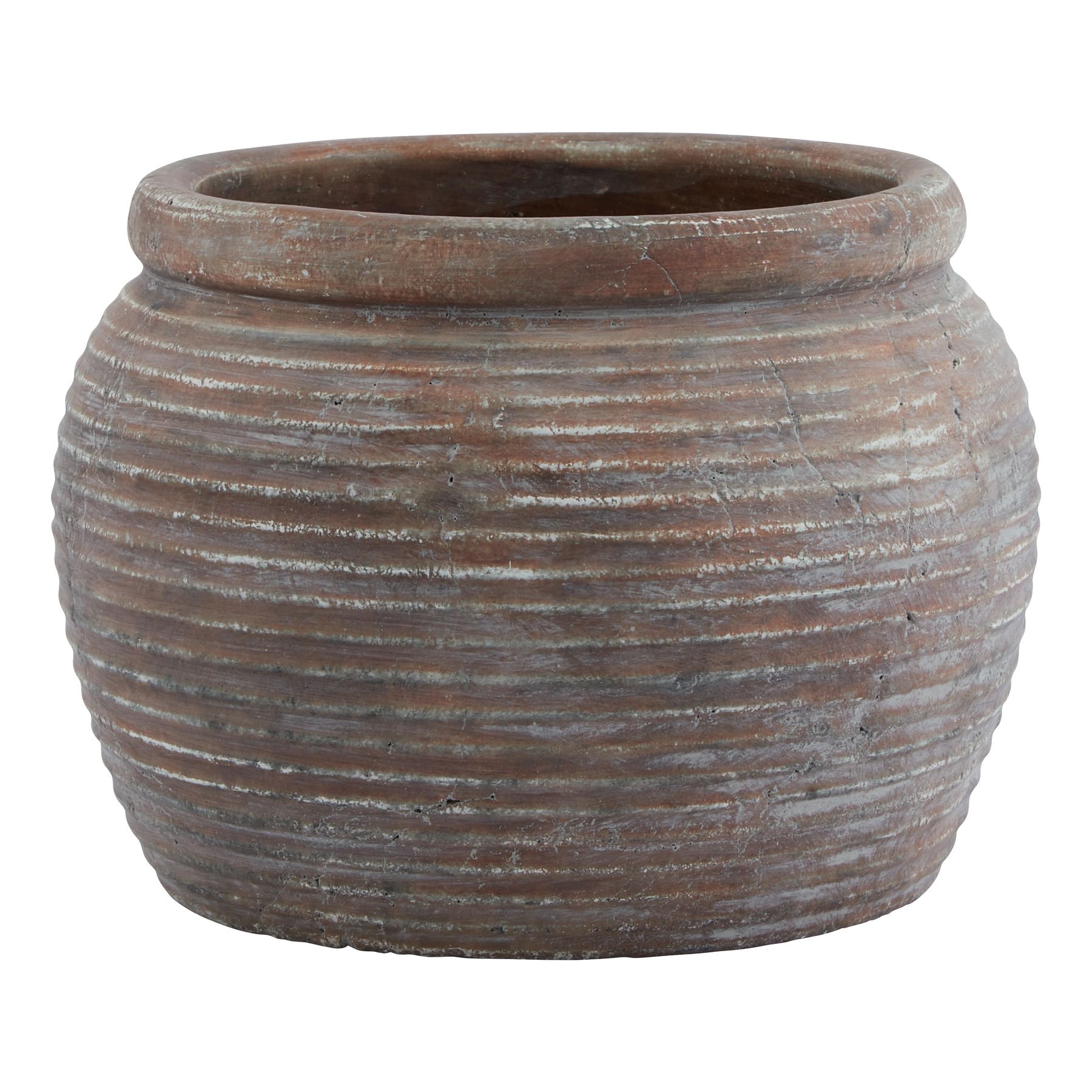Siena Brown  Diameter Rimmed Plant Pot_3035