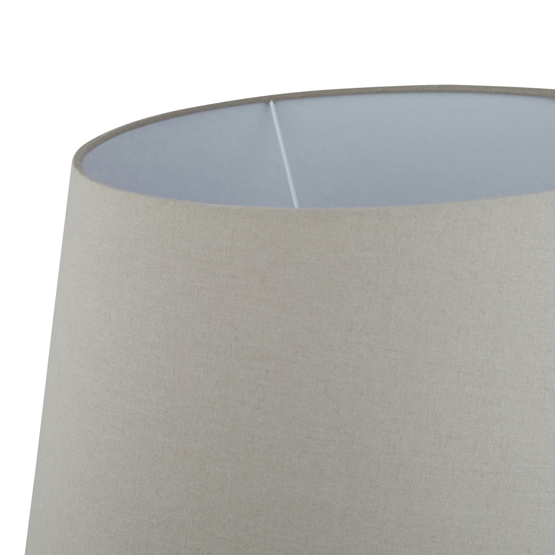 Siena Brown  Round Table Lamp With Linen Shade_1057
