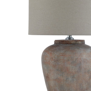 Siena Brown Table Lamp With Linen Shade_1072