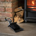 Silver Brushed Steel Crook Top Hearth Tidy Set_4343