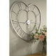 Silver Heart Skeleton Wall Clock_4056