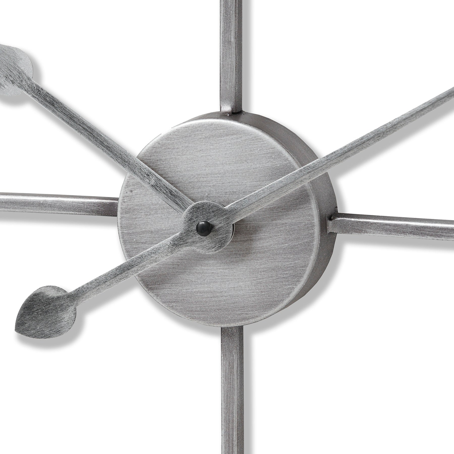 Silver Heart Skeleton Wall Clock_4053