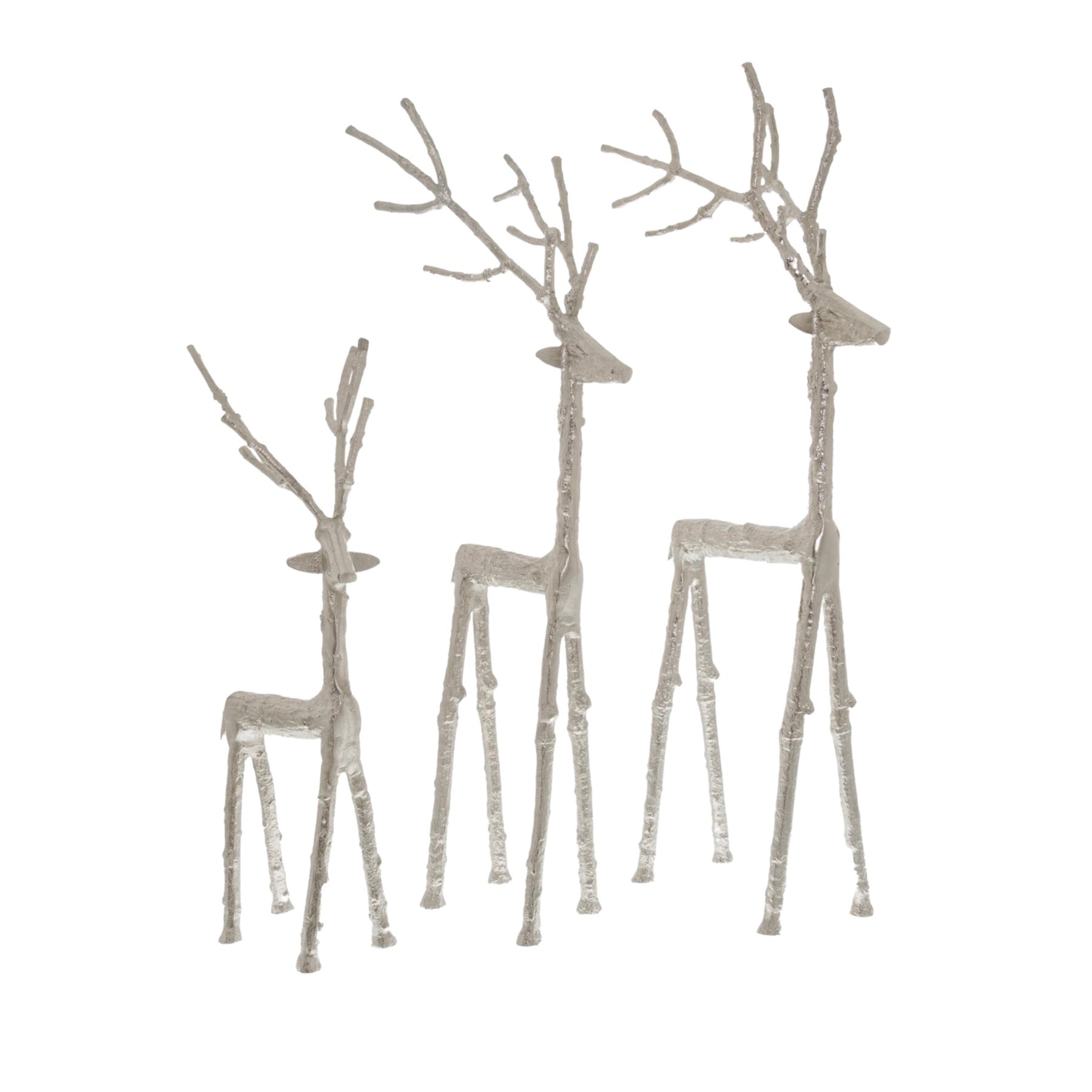 Silver Standing Stag  Ornament_3158