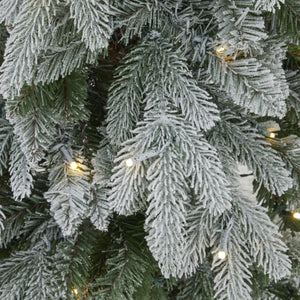 Slim Snowy Woodland Pre-Lit 200 Led Christmas Tree_1081