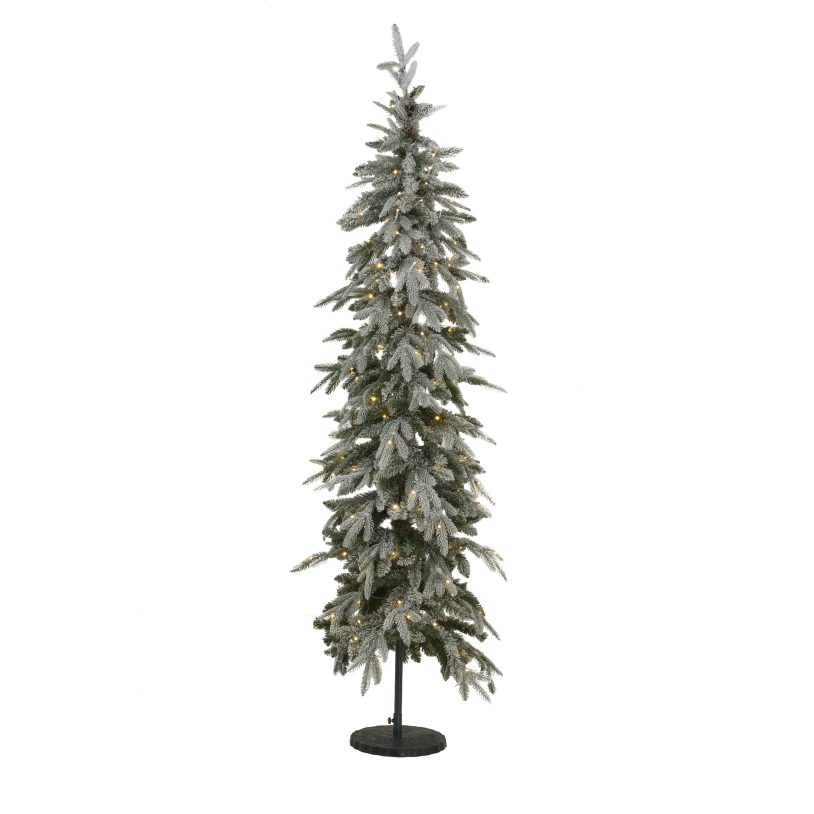 Slim Snowy Woodland Pre-Lit 200 Led Christmas Tree_1080
