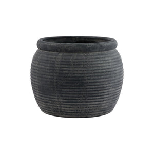 Amalfi Grey Rimmed Plant Pot_1240