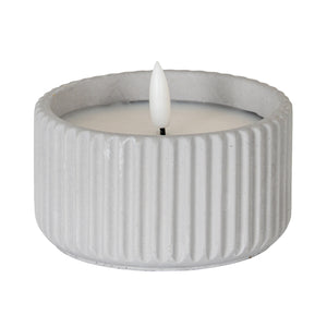 Luxe Collection Natural Glow Ribbed Large Led Candle_2314