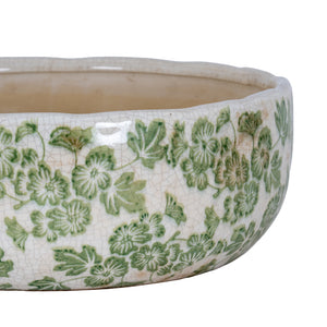 Small Green Clover Ceramic Bowl Pot [cid:24737-a]