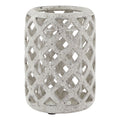 Grey Stone Effect Hurricane Lantern_825