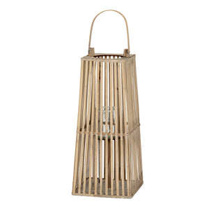 Large Silo Wicker Lantern With Glass Holder_1087
