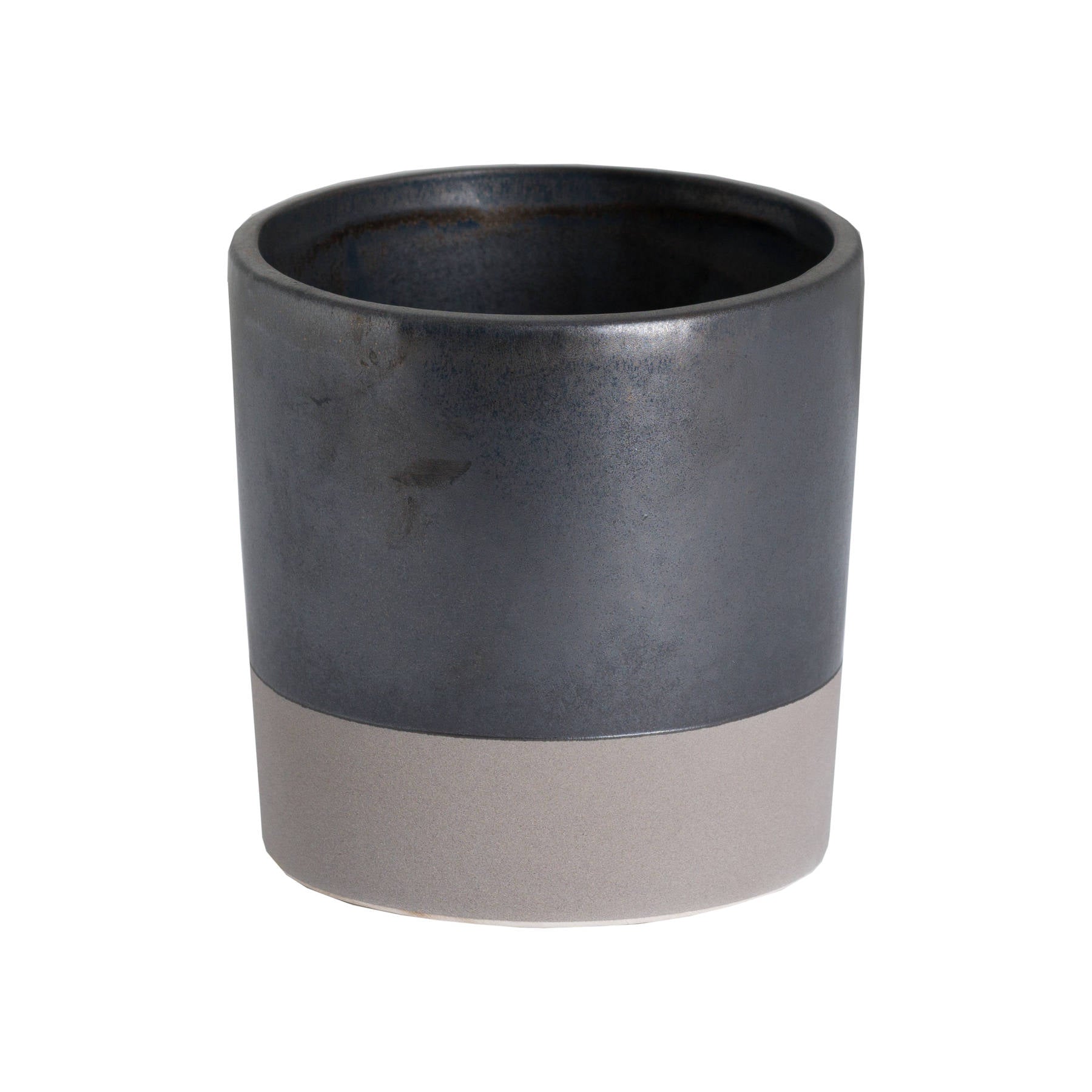 Metallic Grey Ceramic Planter_2626