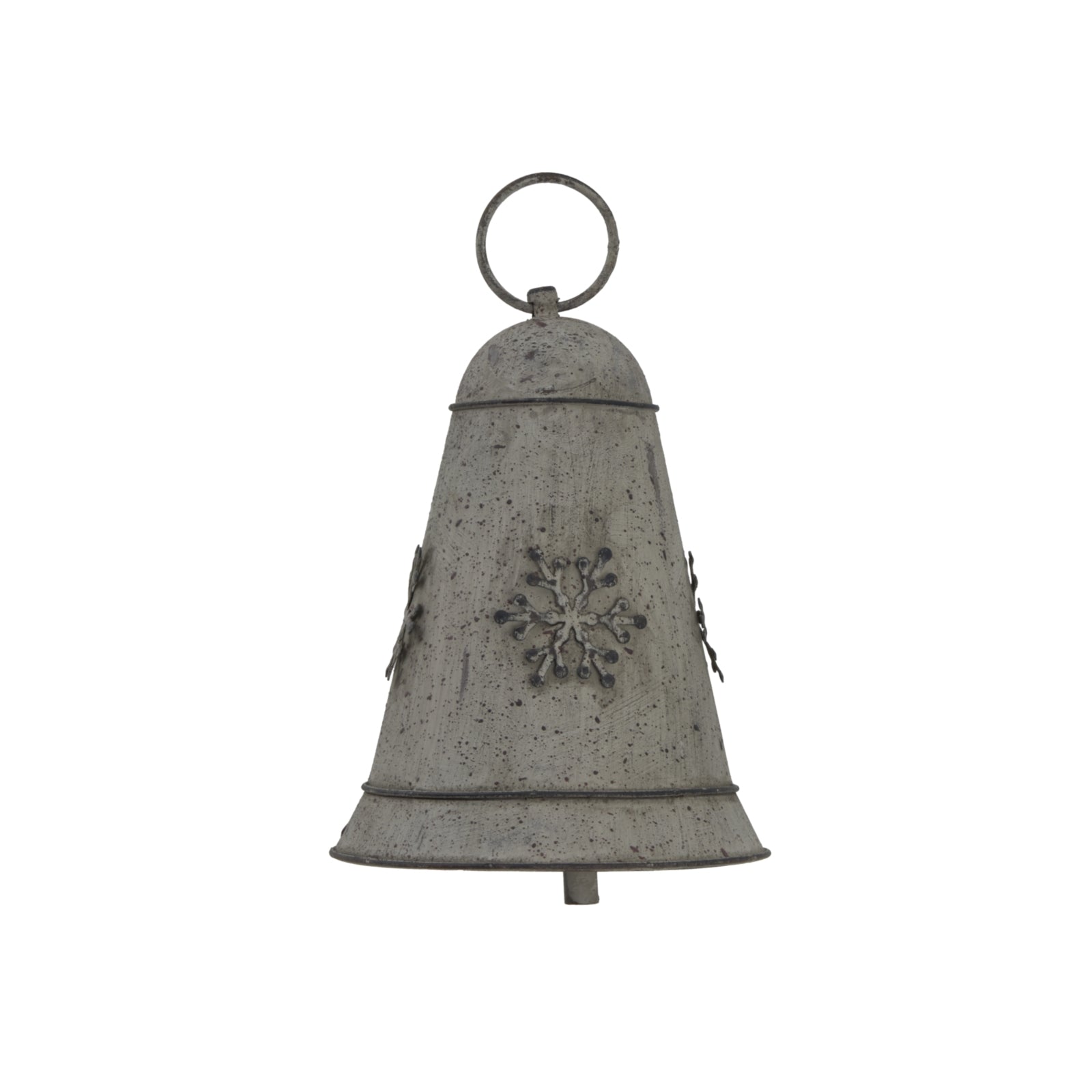 Rustic Metal Hanging Bell With Snowflake_2877