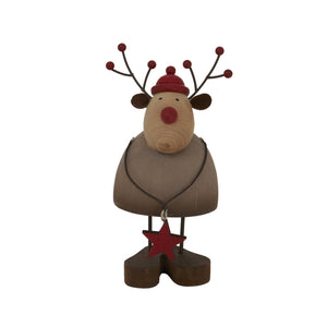 Rustic Reindeer With Star Decoration_2929
