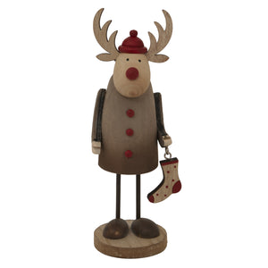 Rustic Rudolf With Stocking Decoration_2937