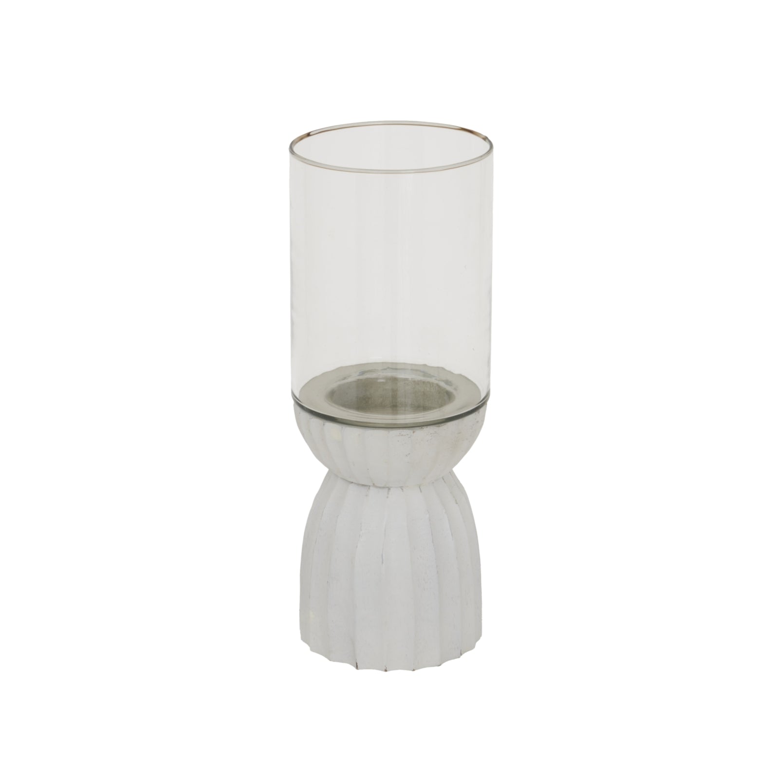 White Carved Hurricane Lantern_3513
