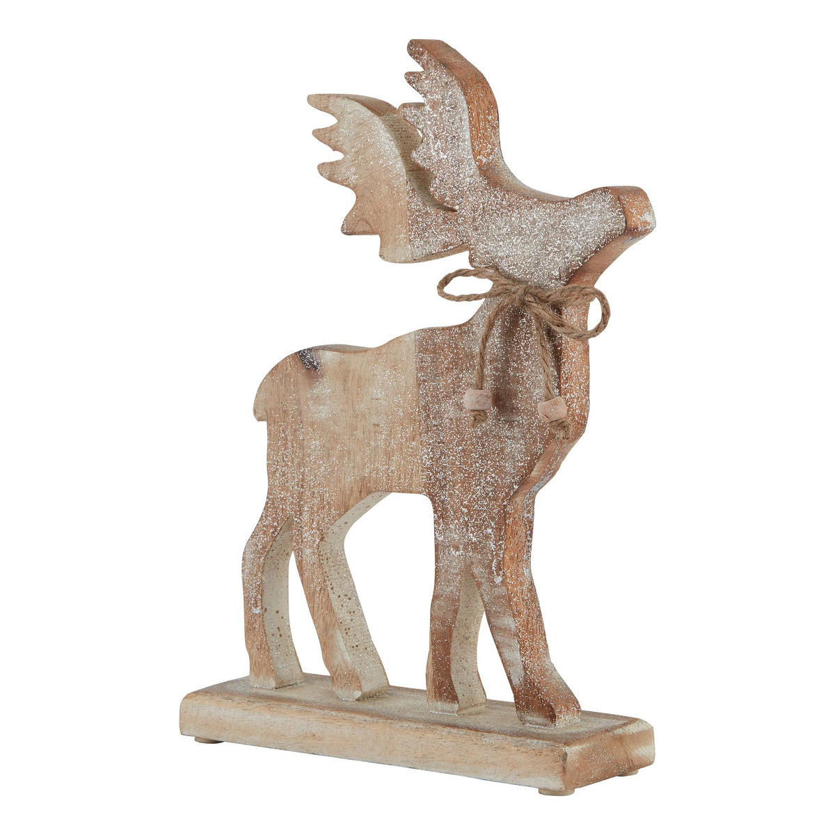 White Wash Collection Wooden Stag Decoration_3592