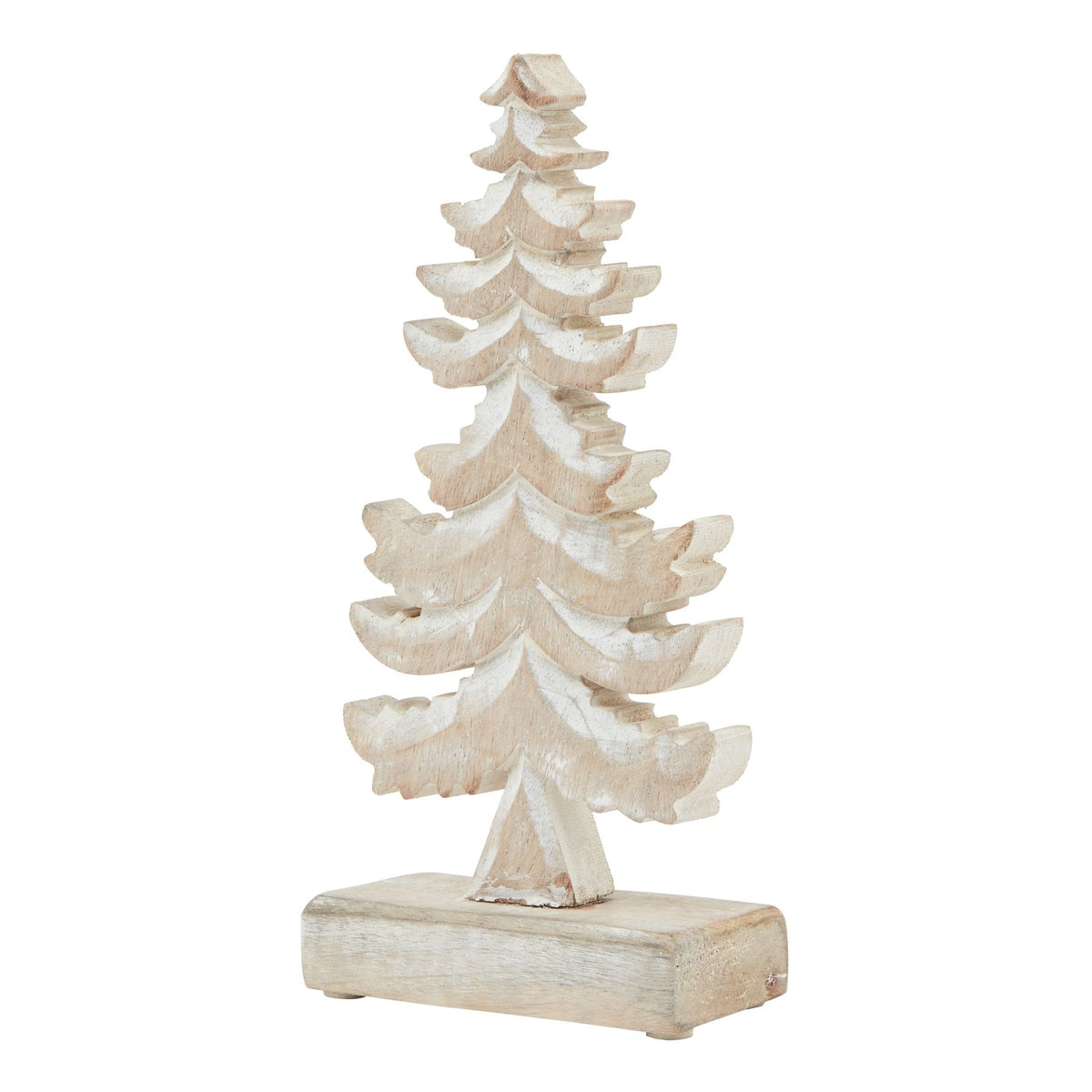 White Wash Collection Wooden Tiered Tree Decoration_3599