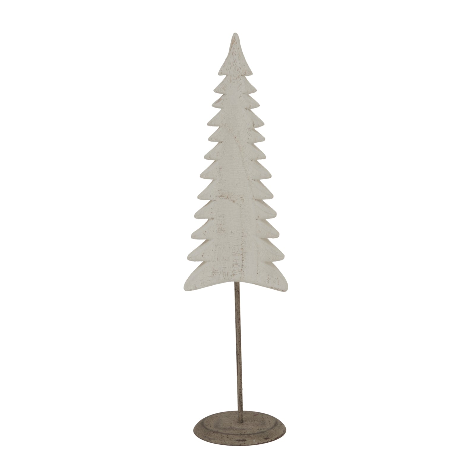Whitewashed Tall Tree On Stand_3649