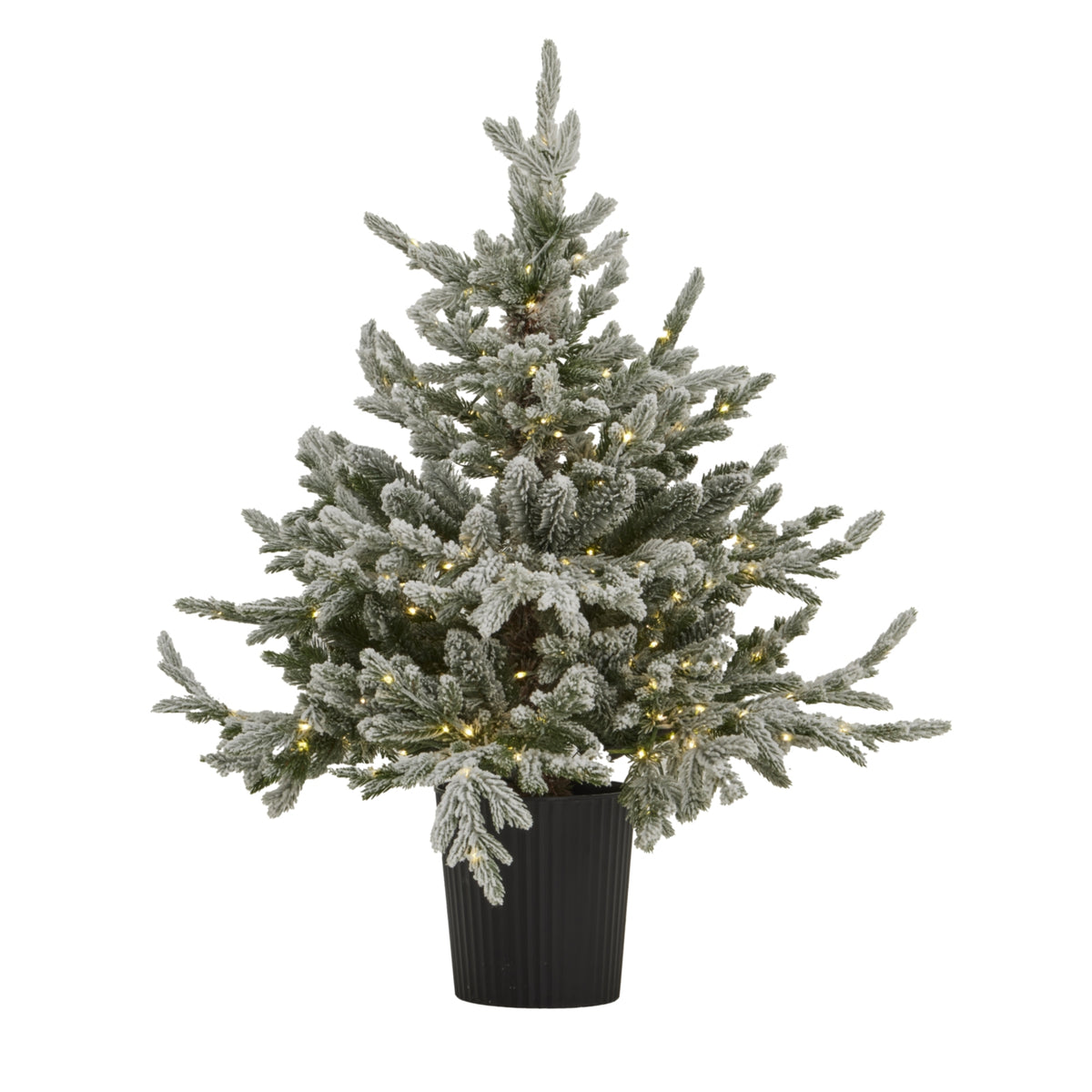 Snowy Forest Fir Pre-Lit Led 300L Christmas Tree In Pot_1096