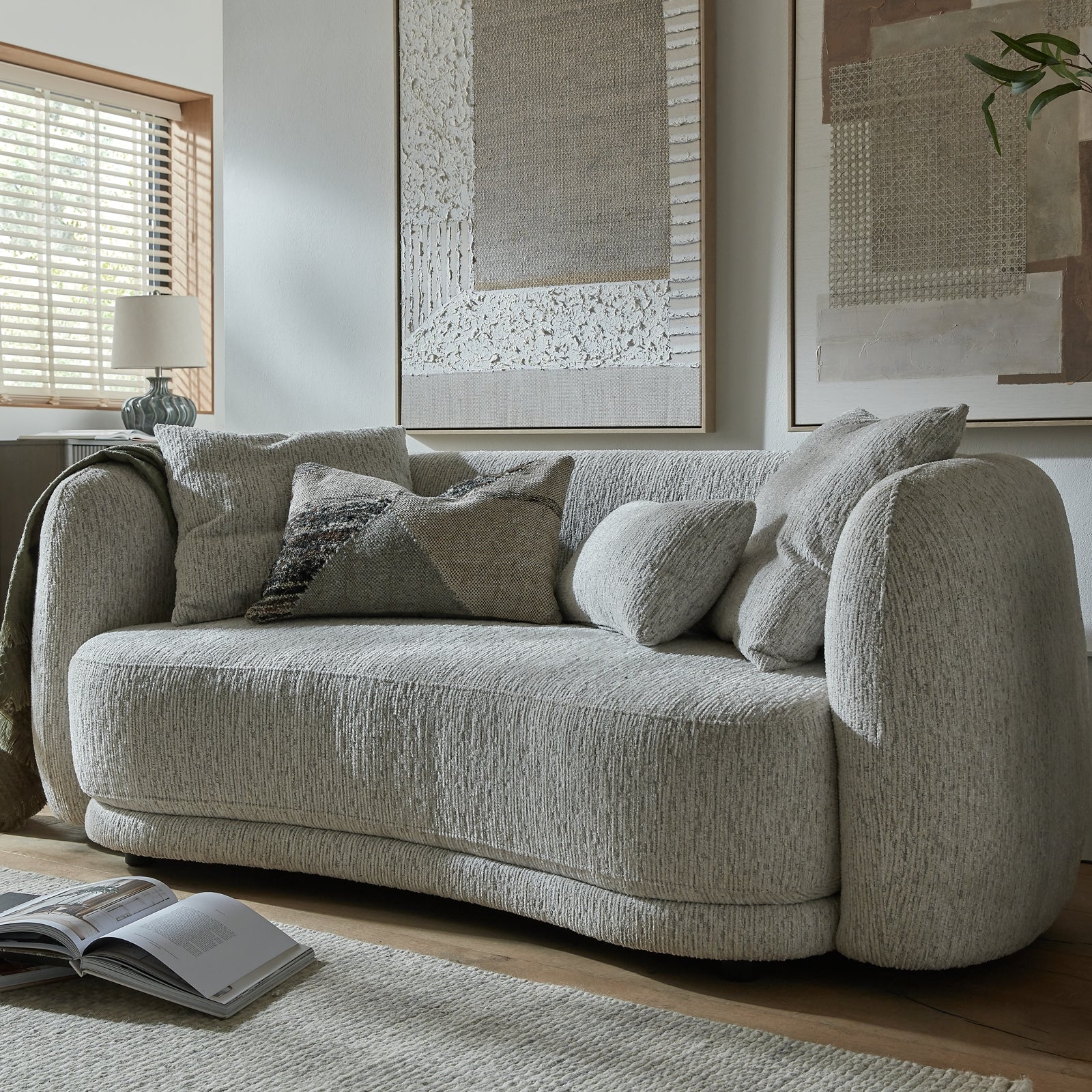 Sorelle Two Seater Sofa With Cushions_529