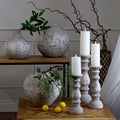 Stone Ceramic Column Candle Holder_3258