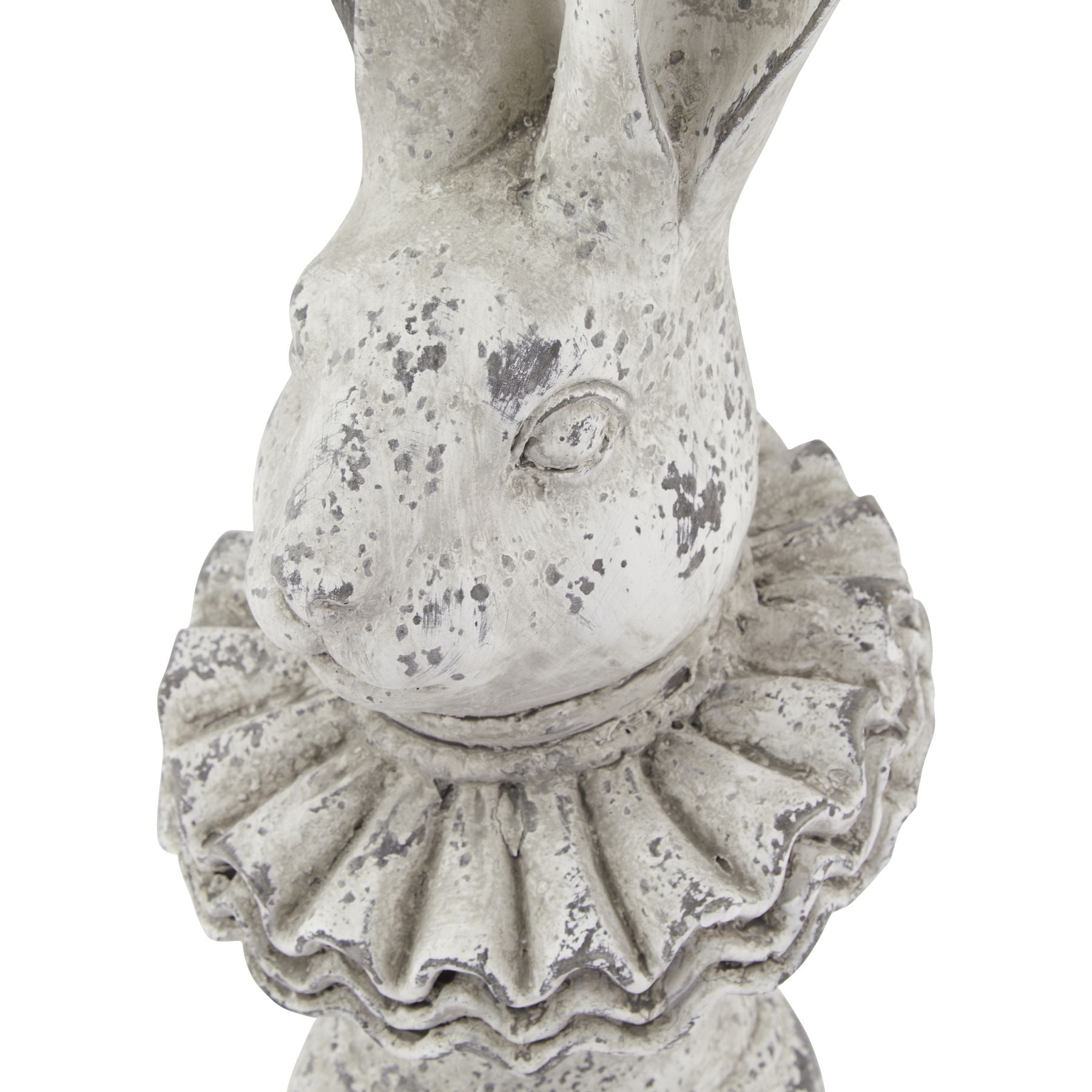 Stone Effect Ruffle Hare Ornament_3351