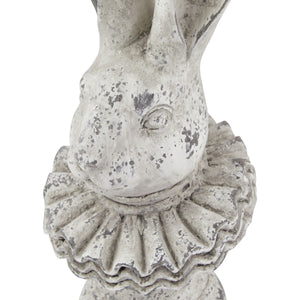 Stone Effect Ruffle Hare Ornament_3351