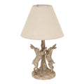 Stonewashed Marching Hares Lamp With Linen Shade_1116
