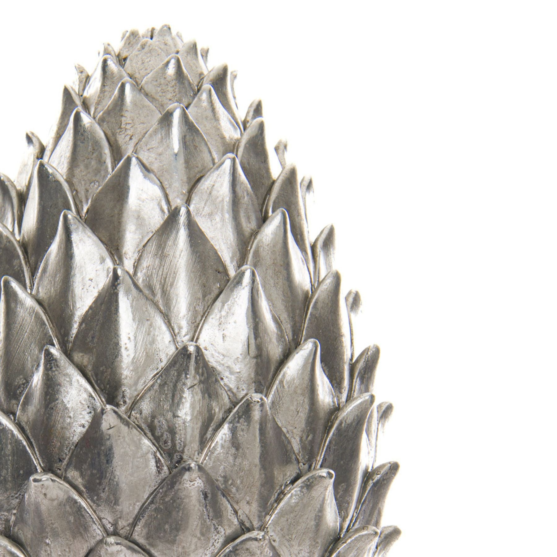 Tall Silver Pinecone Finial_3373