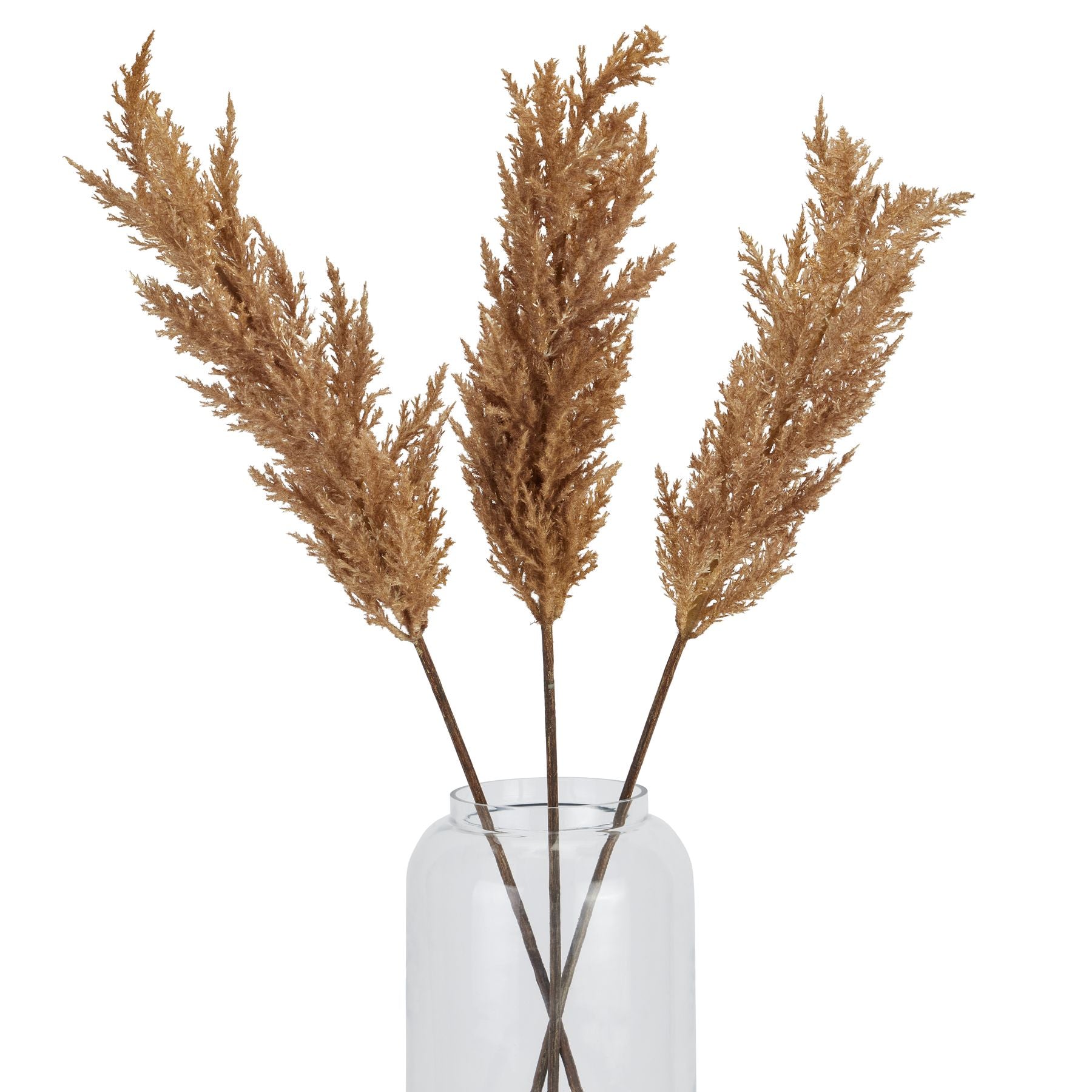Taupe Faux Dried Pampas Grass Stem_5601
