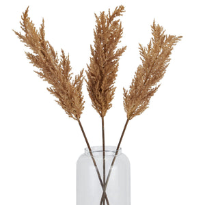 Taupe Faux Dried Pampas Grass Stem_5601