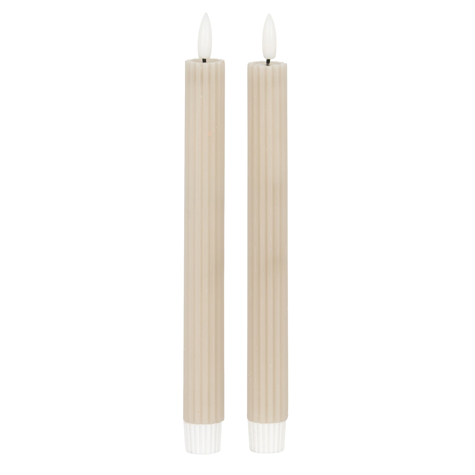 Luxe Collection Natural Glow Ribbed Taper Candles_2372