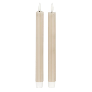 Luxe Collection Natural Glow Ribbed Taper Candles_2372