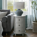 The Camden Collection 3 Drawer Round Side Table_535