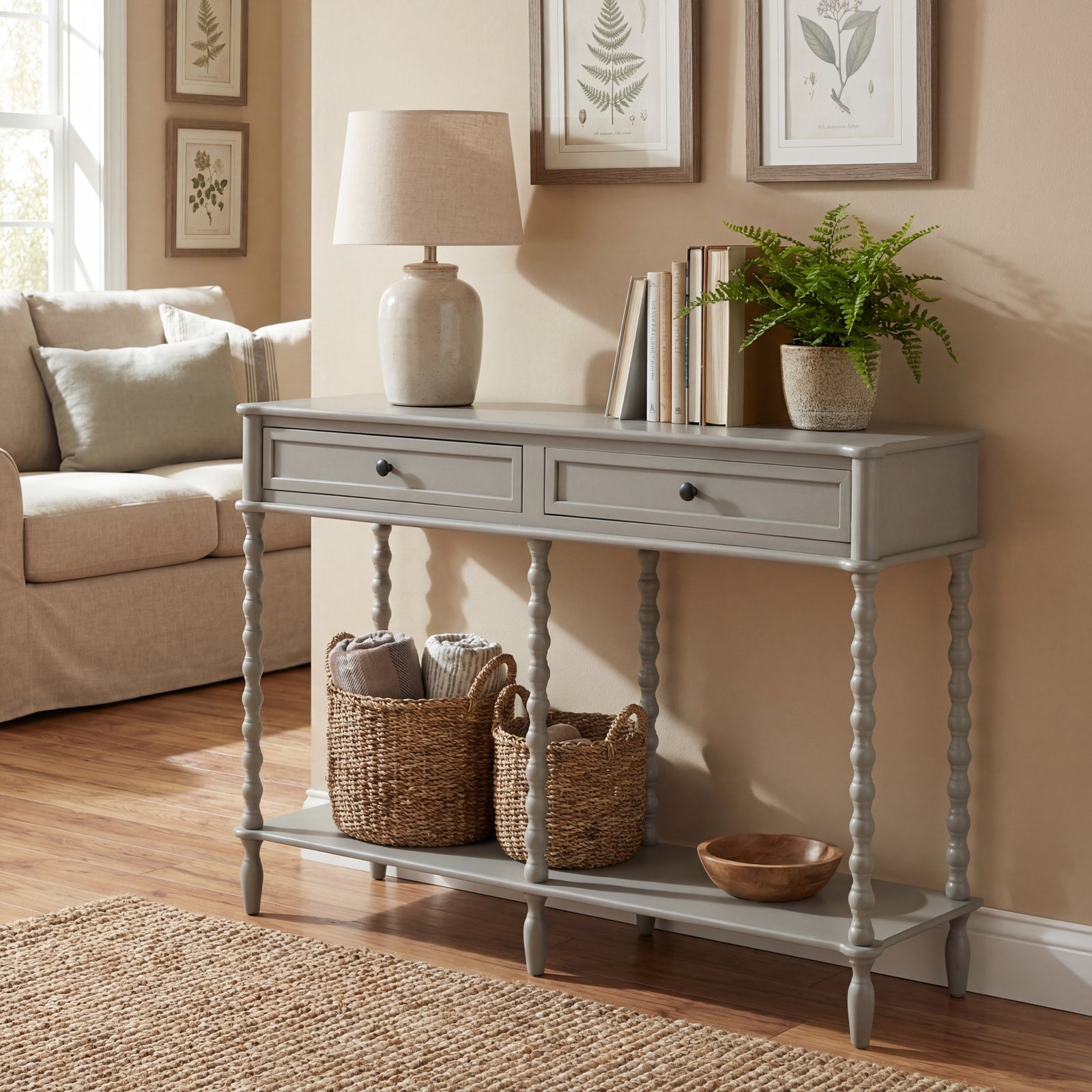 The Camden Collection Large Two Drawer Console Table [cid:23955]