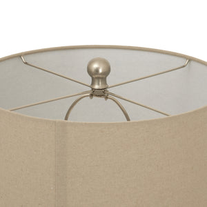 Twill Weave Ceramic Table Lamp With Linen Shade_1149