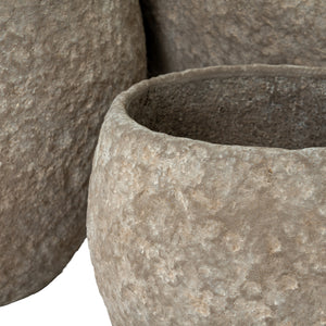 Umber Pot Belly Set Of 3 Planters_3486