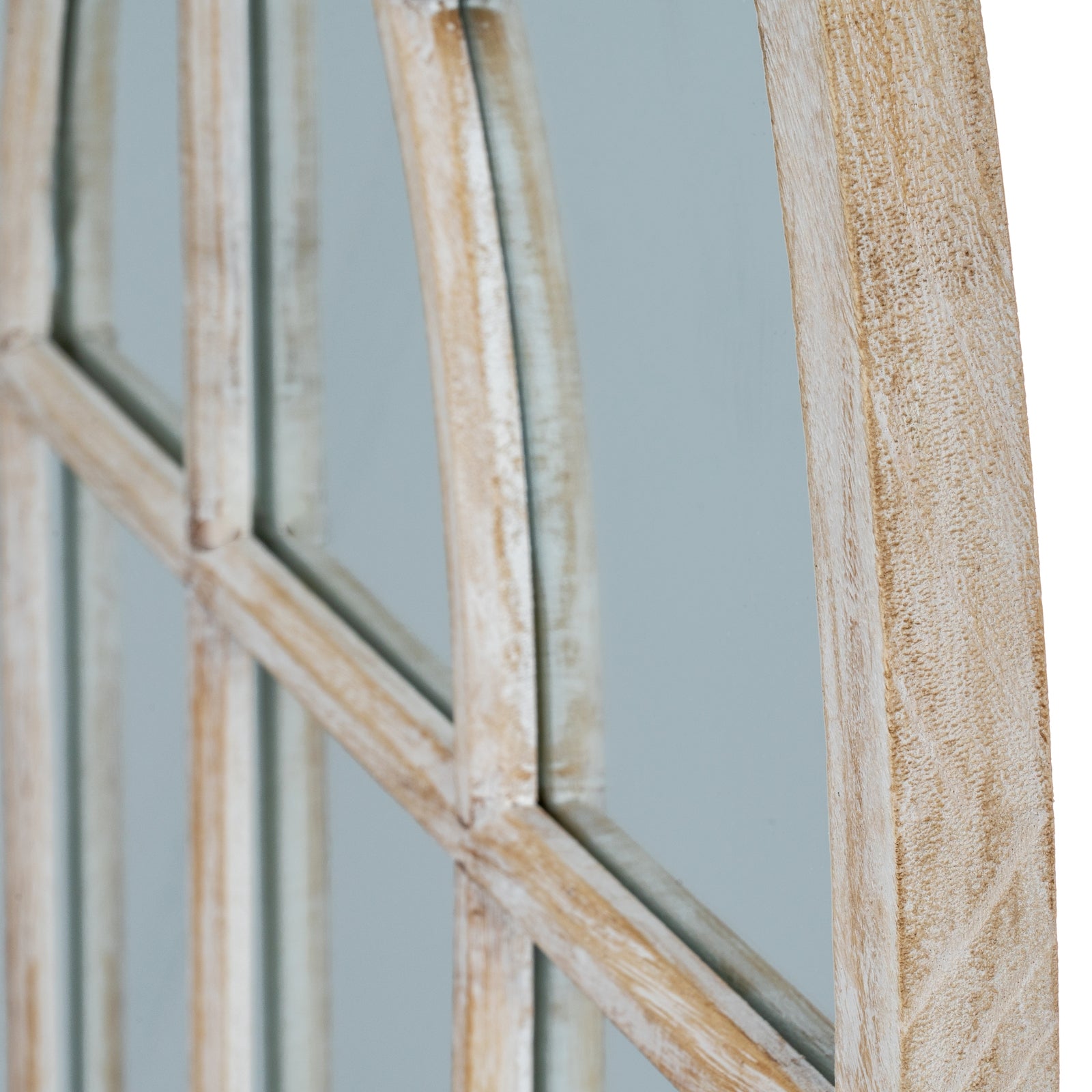 Washed Wood Arched Window Mirror_4195