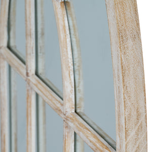 Washed Wood Arched Window Mirror_4195